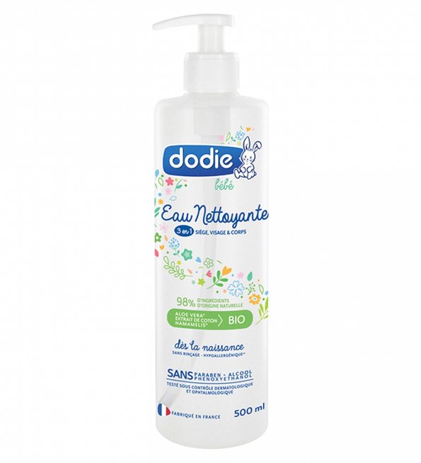 Dodie - Eau nettoyante 3 en 1 flacon Pompe - 500 ml