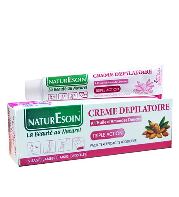 NaturEsoin Crème Dépilatoire à l'Huile d'Amandes Douces - 50 ml
