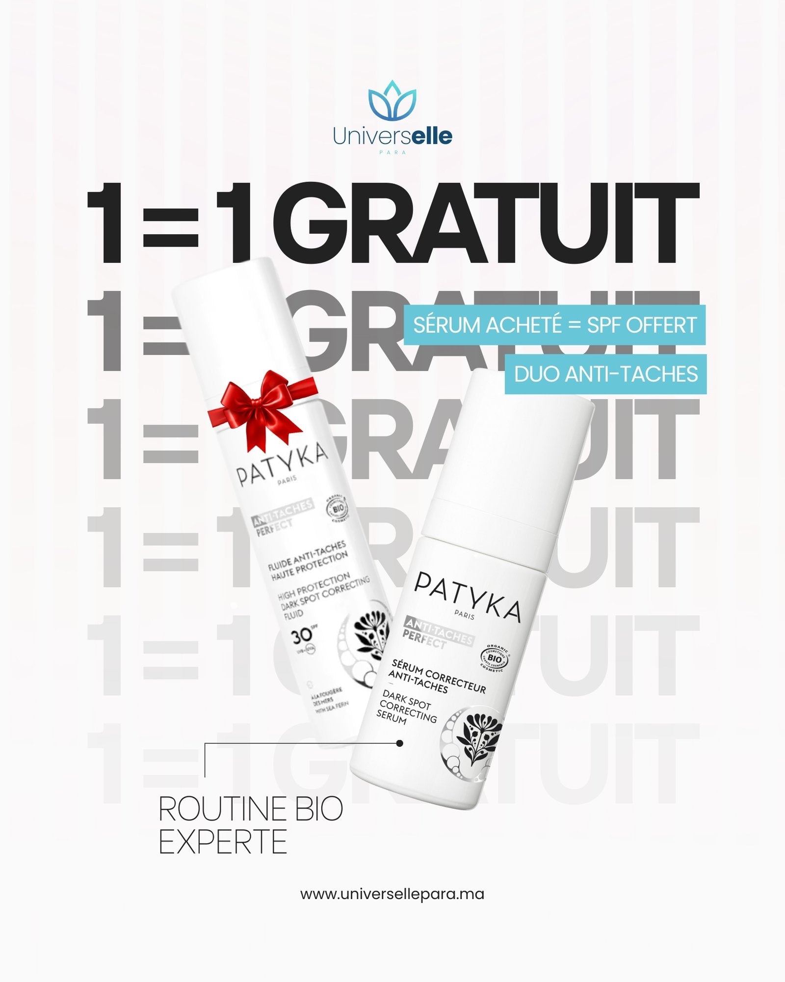 Duo Anti-Taches Patyka - 1 Sérum Acheté = 1 SPF Offert