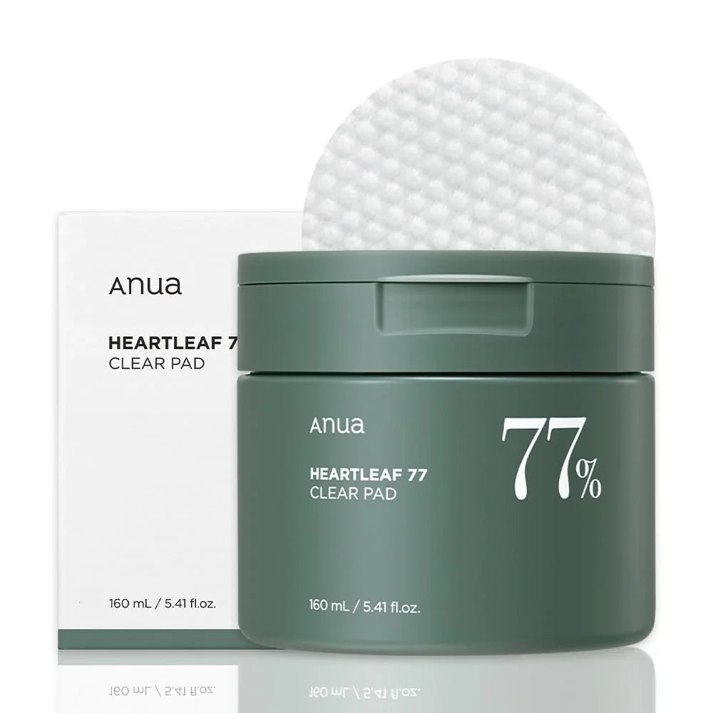 ANUA HeartleaF 77 Clear Pad 160ml 70 Pads Exfoliants Apaisants Heartleaf Pores