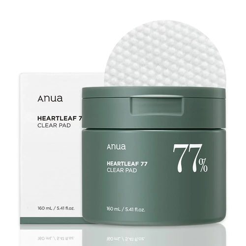 ANUA HeartleaF 77 Clear Pad 160ml 70 Pads Exfoliants Apaisants Heartleaf Pores