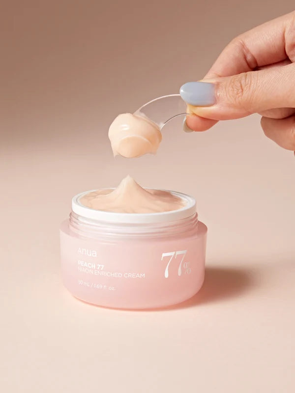 ANUA Peach 77 Niacin Enriched Cream 50ml Crème Hydratante Niacinamide Pêche Éclat