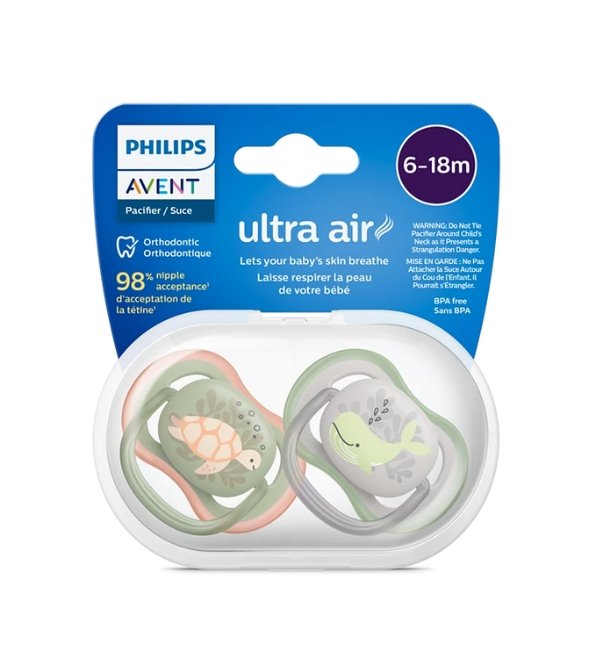 Avent Sucette Ultra Air 6-18m Boy Scf085/60