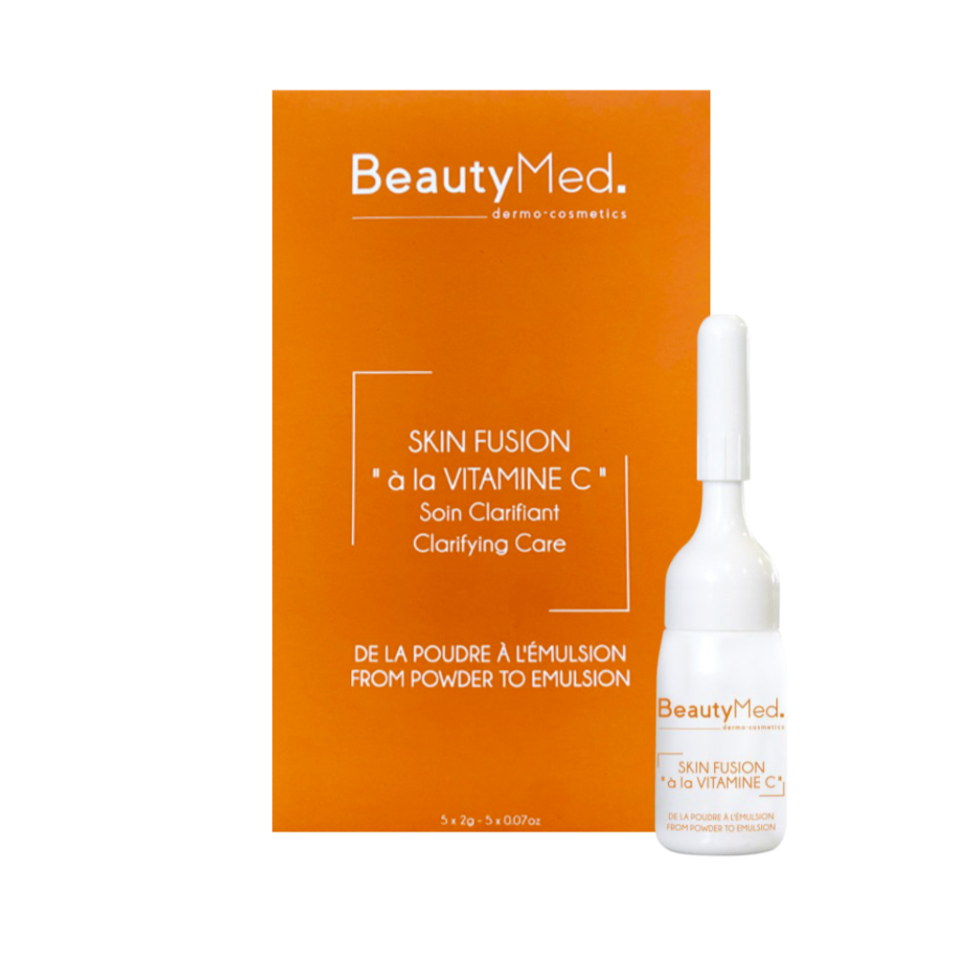 BEAUTY MED Skin Fusion Vitamine C 5 x 2g Poudre Pure Antioxydante Éclat Anti-Âge Booster Luminosité