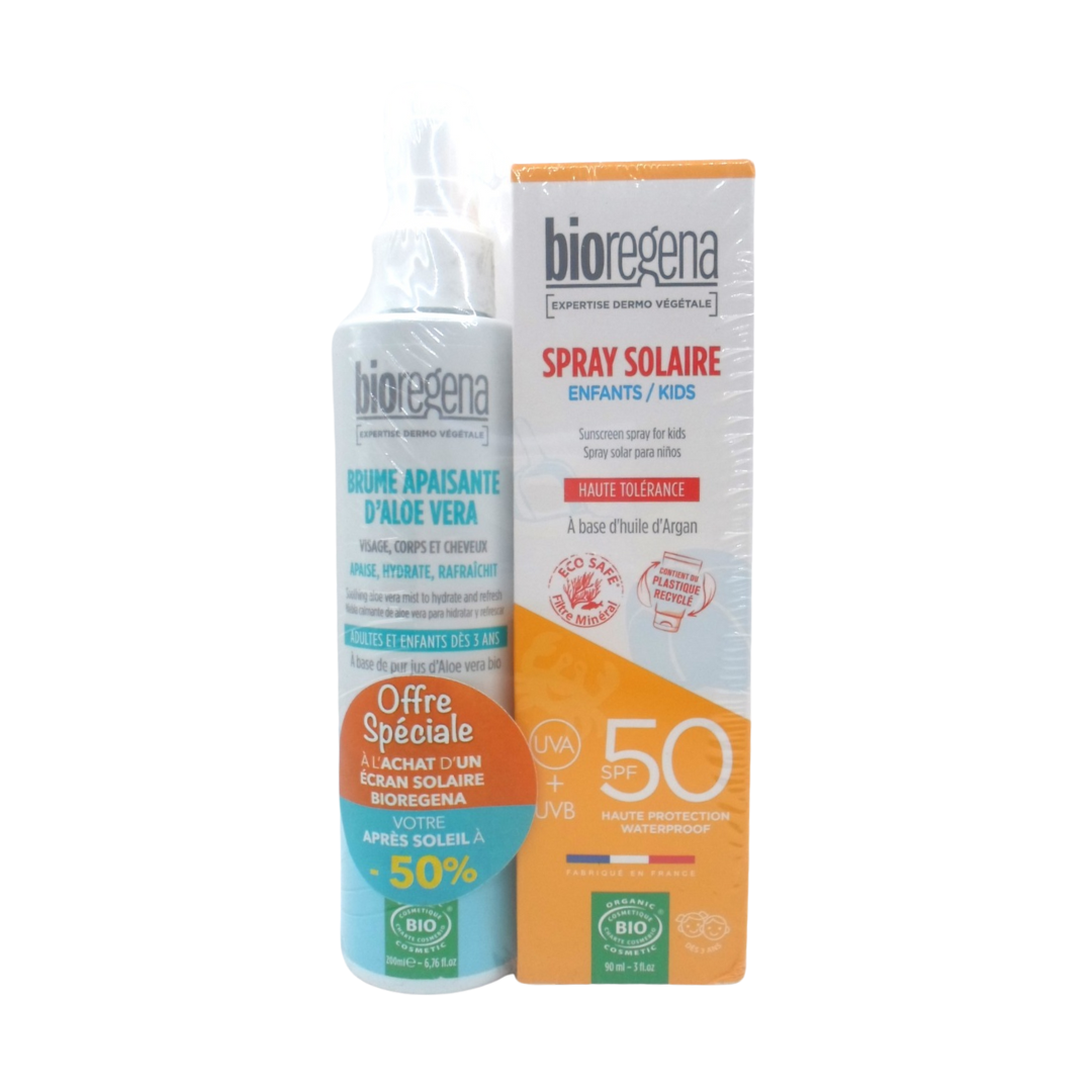 Bioregena Spray Enfant 90ml+ Brume Aloe vera 200ml -50% Pack