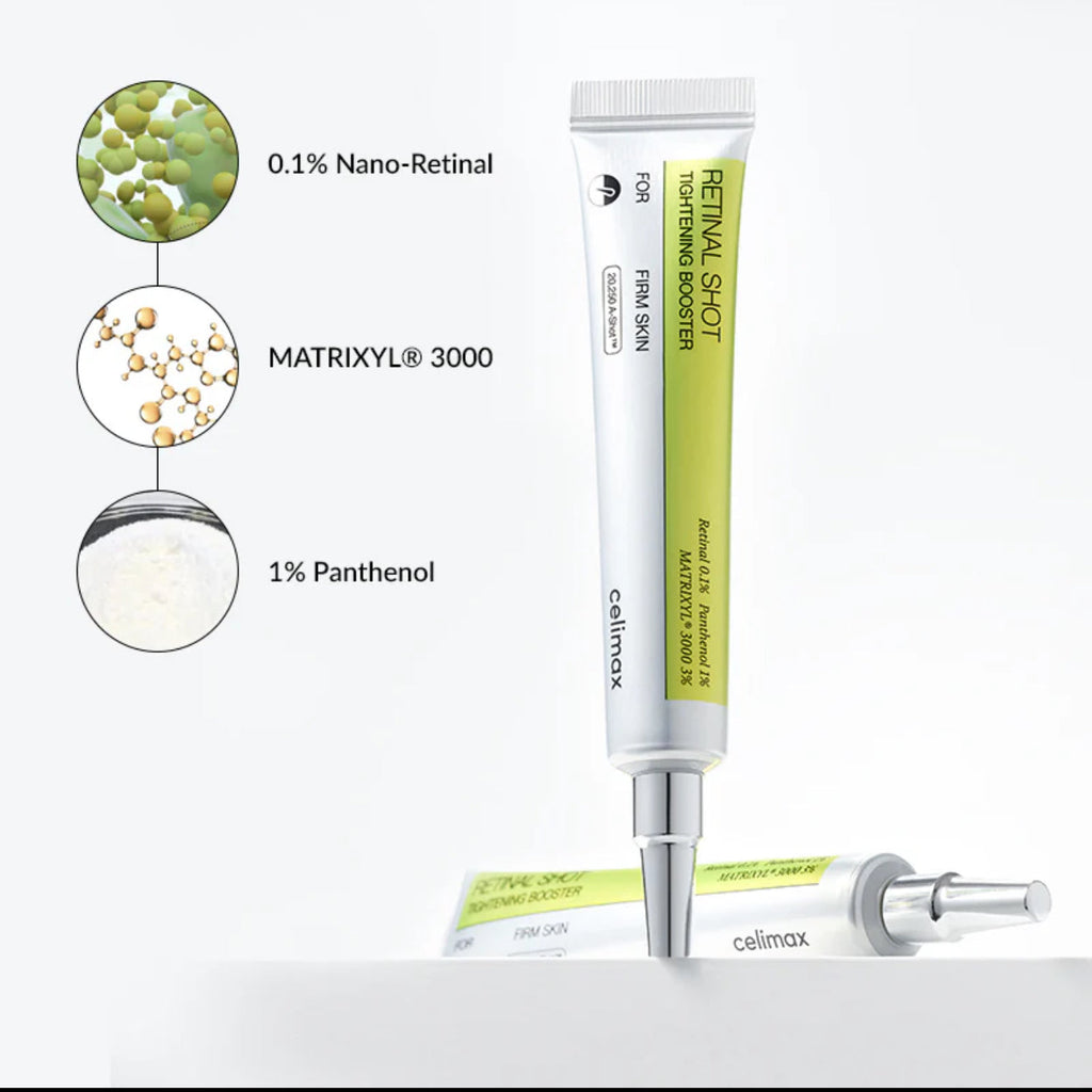 CELIMAX Retinal Shot Sérum 15ml Anti-Rides Rétinal Régénérant Texture Éclat Teint Vitamine A Anti-Âge