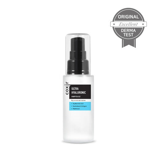 COXIR Ultra Hyaluronic Ampoule 50ml Sérum Hydratation Intense Multi-Poids Moléculaire Repulpant Anti-Rides K-Beauty