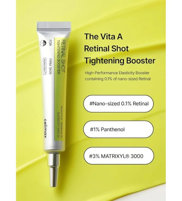CELIMAX Retinal Shot Sérum 15ml Anti-Rides Rétinal Régénérant Texture Éclat Teint Vitamine A Anti-Âge