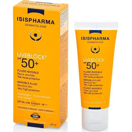 Isispharma Uveblock Fluide Invisible Spf50+ Peaux Sensibles 40ml