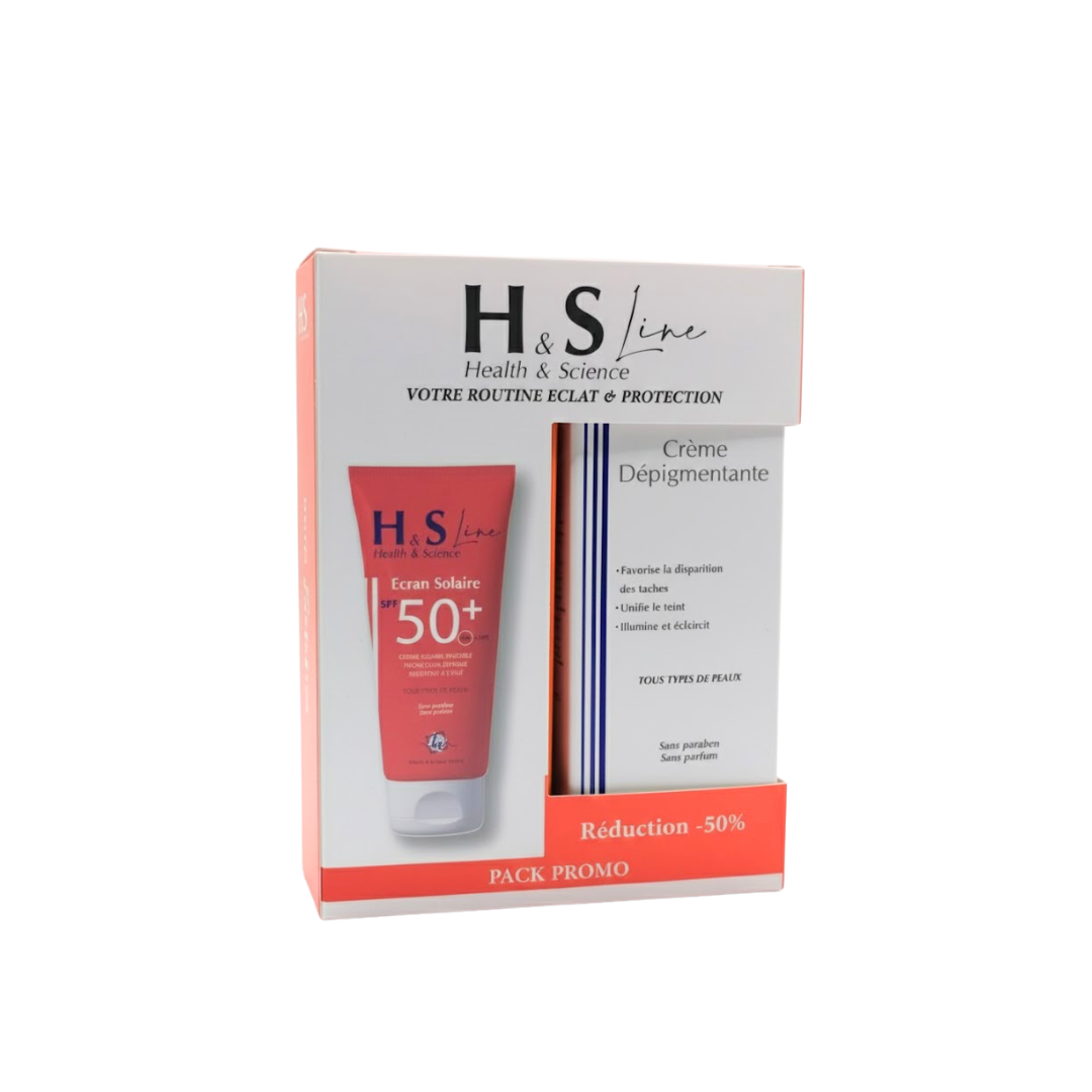 H&amp;S Ecran Solaire Spf50 + Creme Depigmentante 50ml Pack -50%