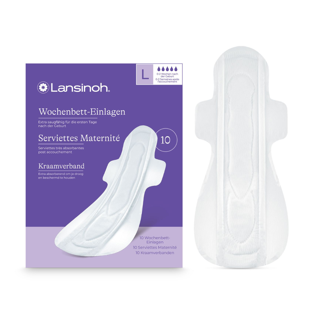 LANSINOH Serviettes Post Partum Extra-Absorbantes L 0-2 Semaine10 Unités