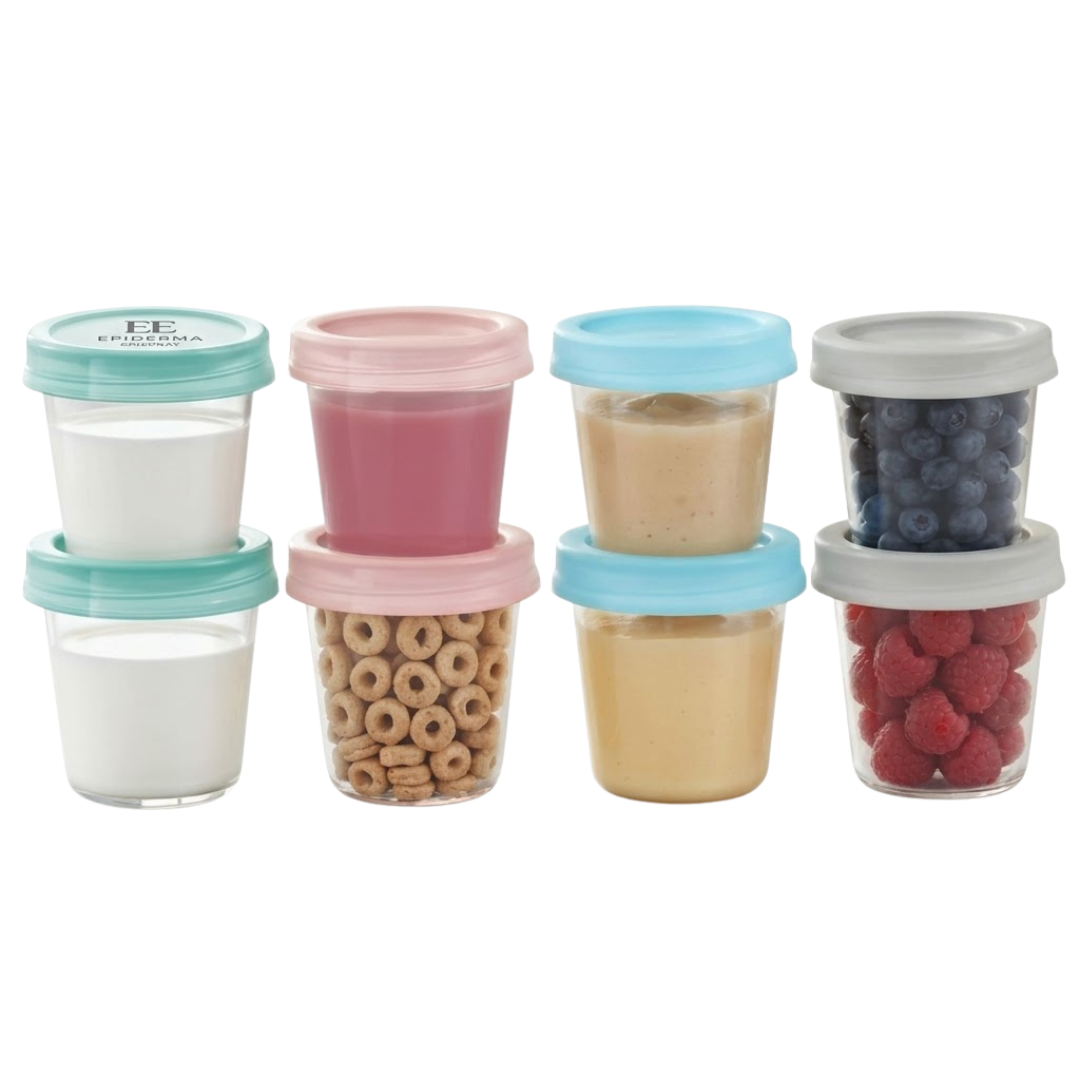 Mammia Pots De Conservation Pour Lait &amp; Snack 180ml x 8 Pots