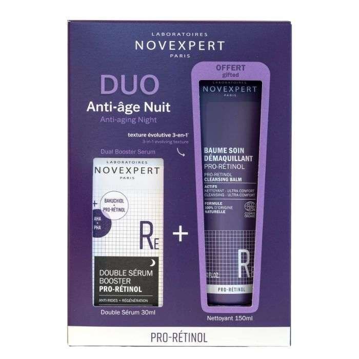 Novexpert Pro-Retinol Double Serum 30ml + Baume Demaquillant Offert