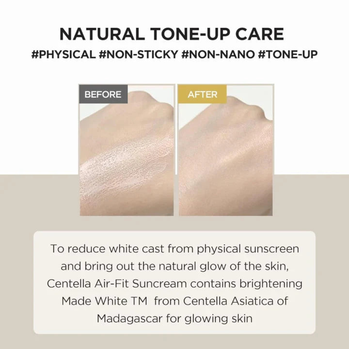 CENTELLA Air-Fit Suncream Plus SPF50+ 50ml Crème Solaire Apaisante Centella