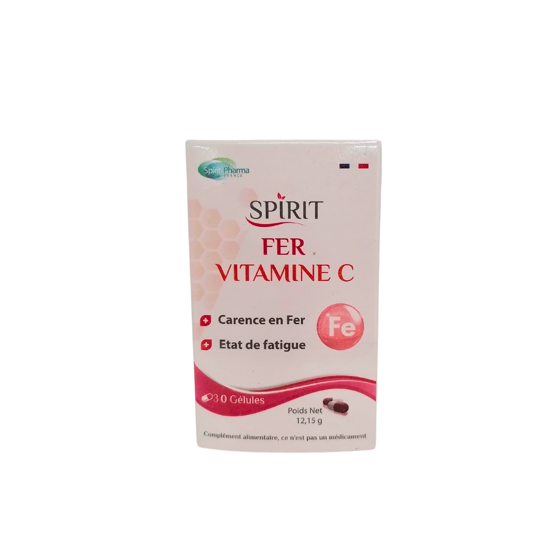 Spirit Fer &amp; vitamine C 30 Gelules