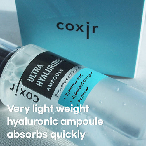 COXIR Ultra Hyaluronic Ampoule 50ml Sérum Hydratation Intense Multi-Poids Moléculaire Repulpant Anti-Rides K-Beauty