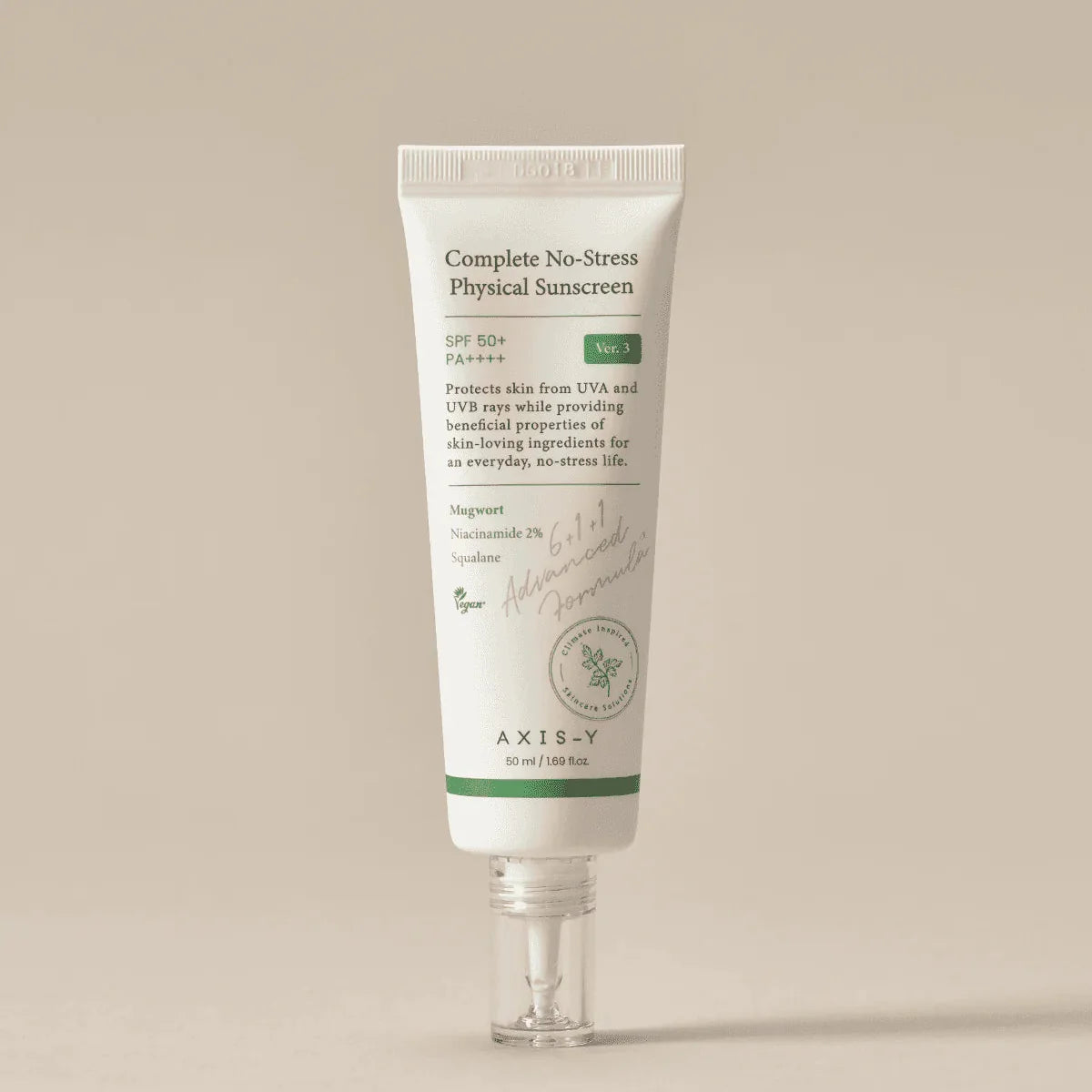 AXIS-Y Complete No-Stress Physical Sunscreen V.3 50ml Protection Minérale SPF50+