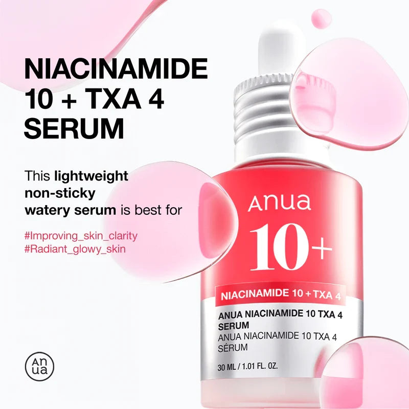 ANUA Serum Niacinamide 10% + TXA 4% 30ml Sérum Éclaircissant Anti-Taches Acide Tranexamique