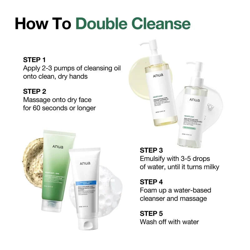 ANUA HeartleaF Pore Control Cleansing Oil 200ml Huile Nettoyante Démaquillante Pores