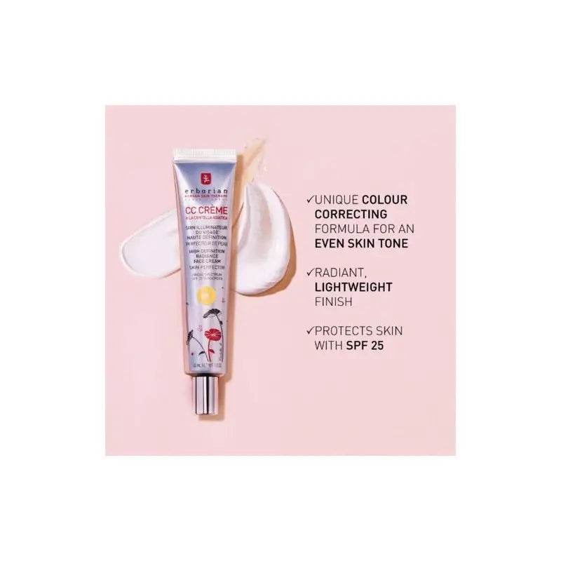 ERBORIAN CC Crème Doré à la Centella Asiatica Spf 25 | 45 ml