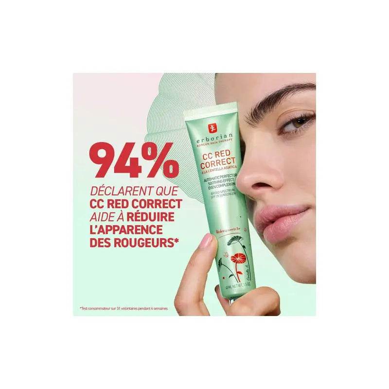 ERBORIAN CC Red Correct crème anti-rougeurs Spf 25 | 45 ml