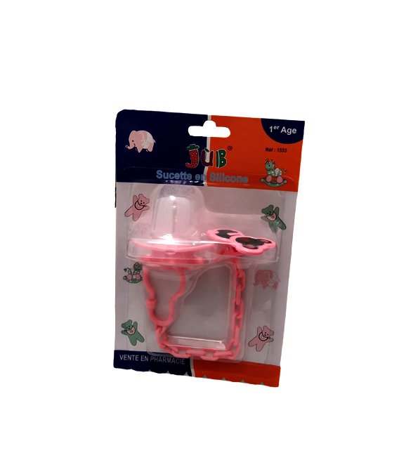Juniors sucette en silicone jub 1age +clips