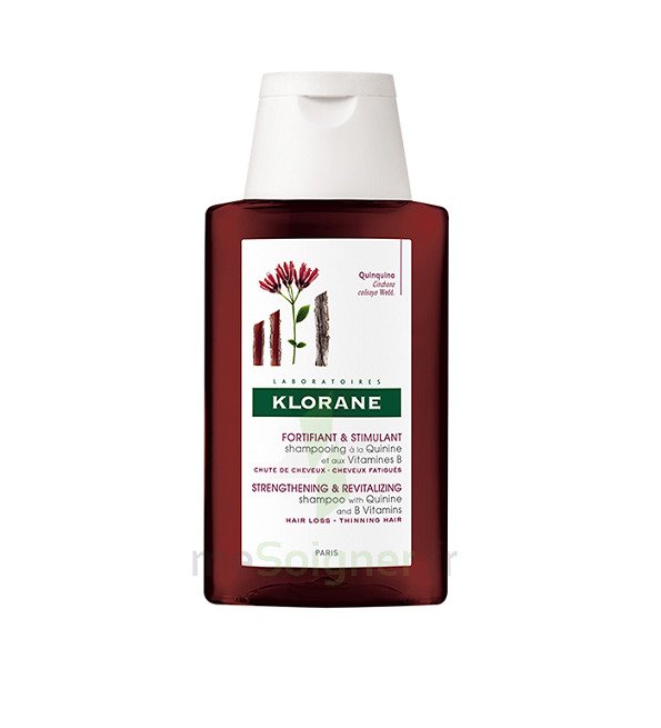 Klorane - Shampoing fortifiant à la Quinine &amp; Edelweiss BIO - Chute de cheveux, cheveux fatigués 400 ml