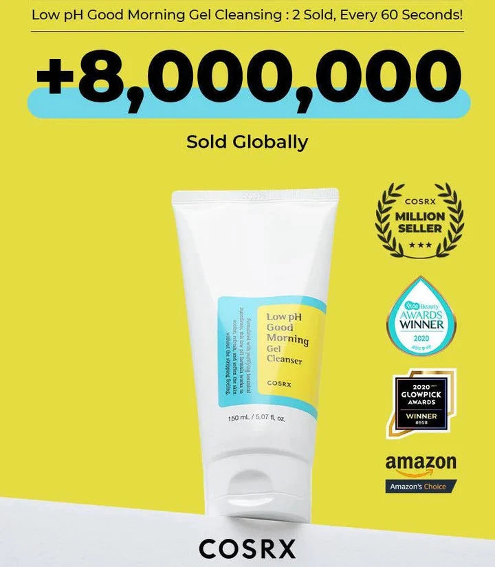 COSRX Low PH Good Morning Gel Cleanser 150ml Gel Nettoyant Visage pH Doux Tea Tree Nettoyage Délicat Peaux Sensibles