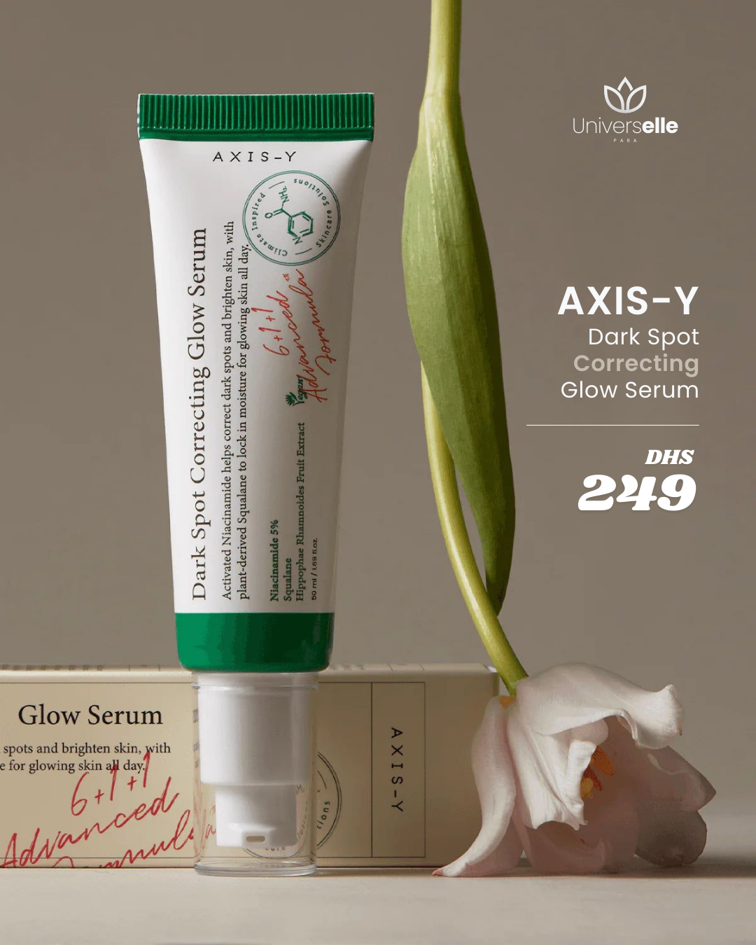 Axis-Y Glow Serum – Sérum Correcteur de Taches Brunes (60ml)