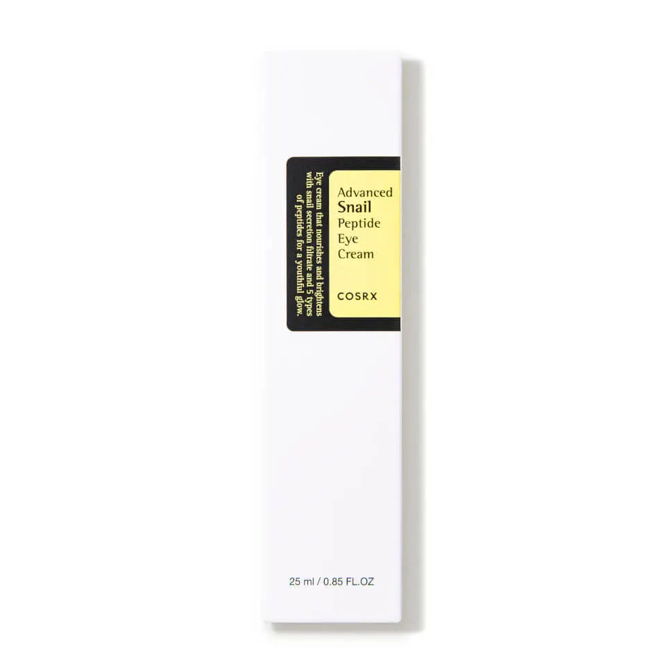 COSRX Advanced Snail Peptide Eye Cream 25ml Crème Contour Yeux Anti-Âge Peptides Snail Mucin Rides Cernes Hydratation