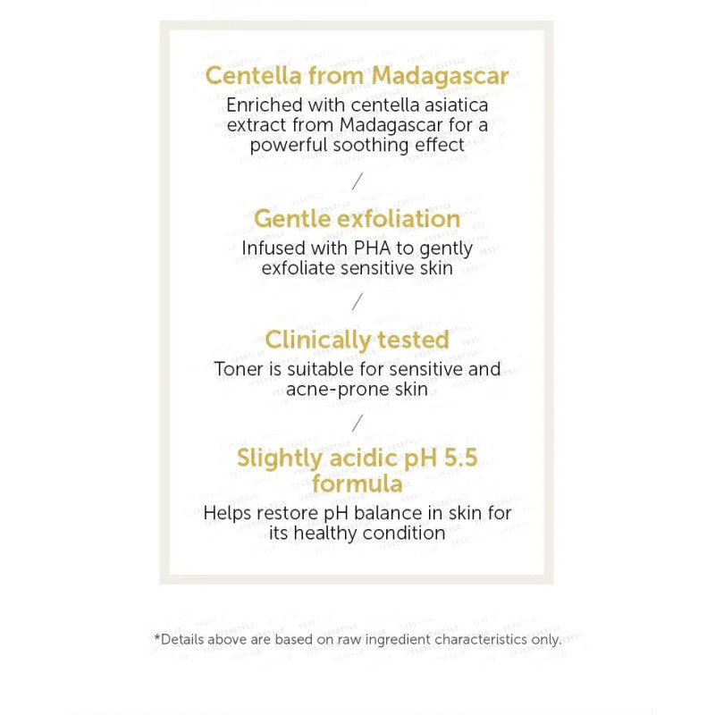 CENTELLA Madagascar Toning Toner 210ml Lotion Tonique Apaisante Exfoliante PHA