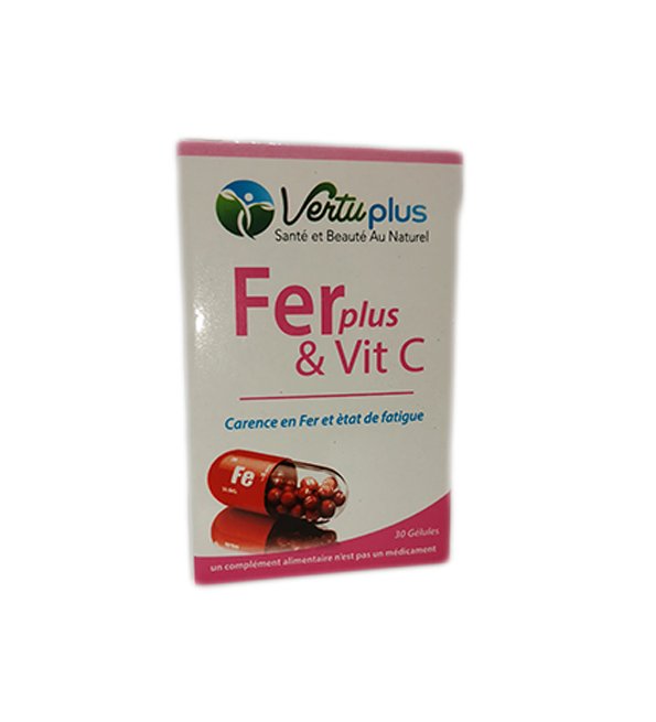 VERTUPLUS FERplus &amp; vit C 30 GELULES